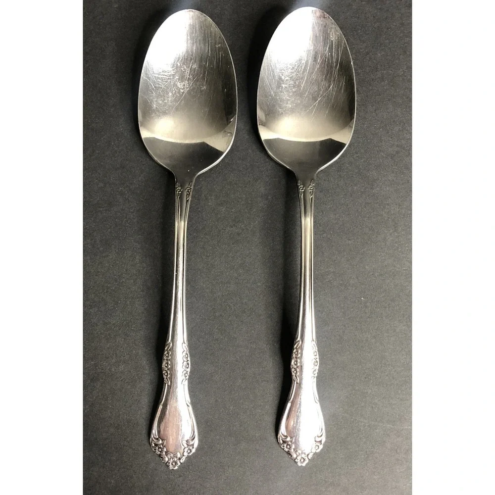 WM A Rogers Deluxe ONEIDA Mansfield 2 Tablespoons & 1 Teaspoon Stainless Steel